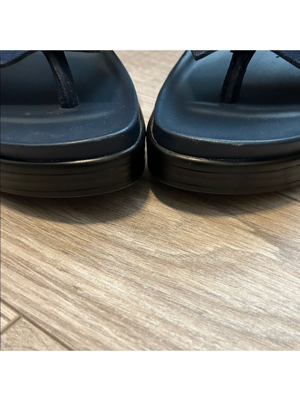 Donald Pliner FiFi Navy Suede Slip On Sandals - Picture 4 of 11